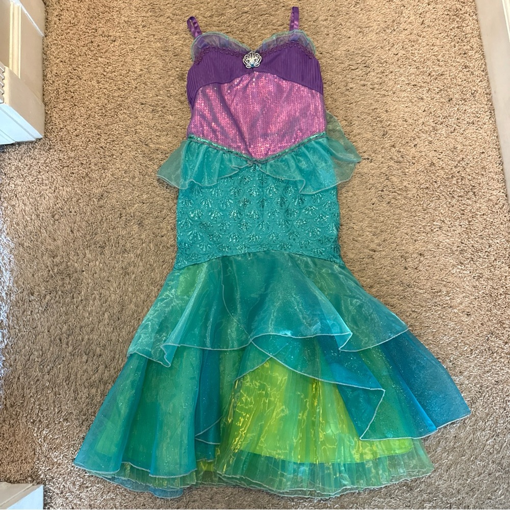 Disney Castle Collection Ariel The Little Mermaid Dress Costume Girls Size 11/12